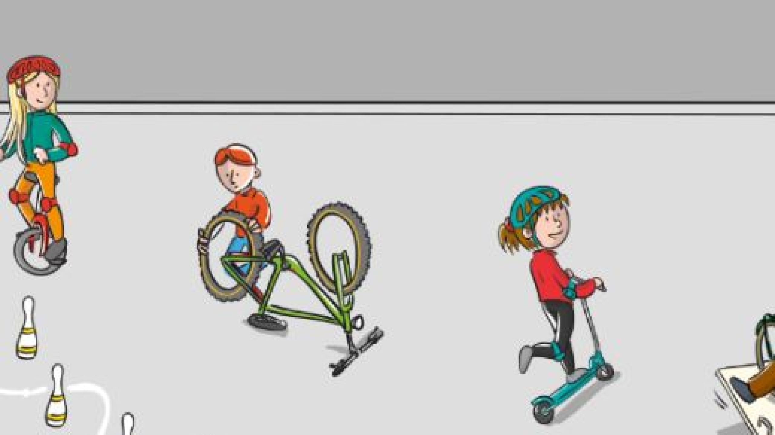 Plaatje van jongen die fiets repareert