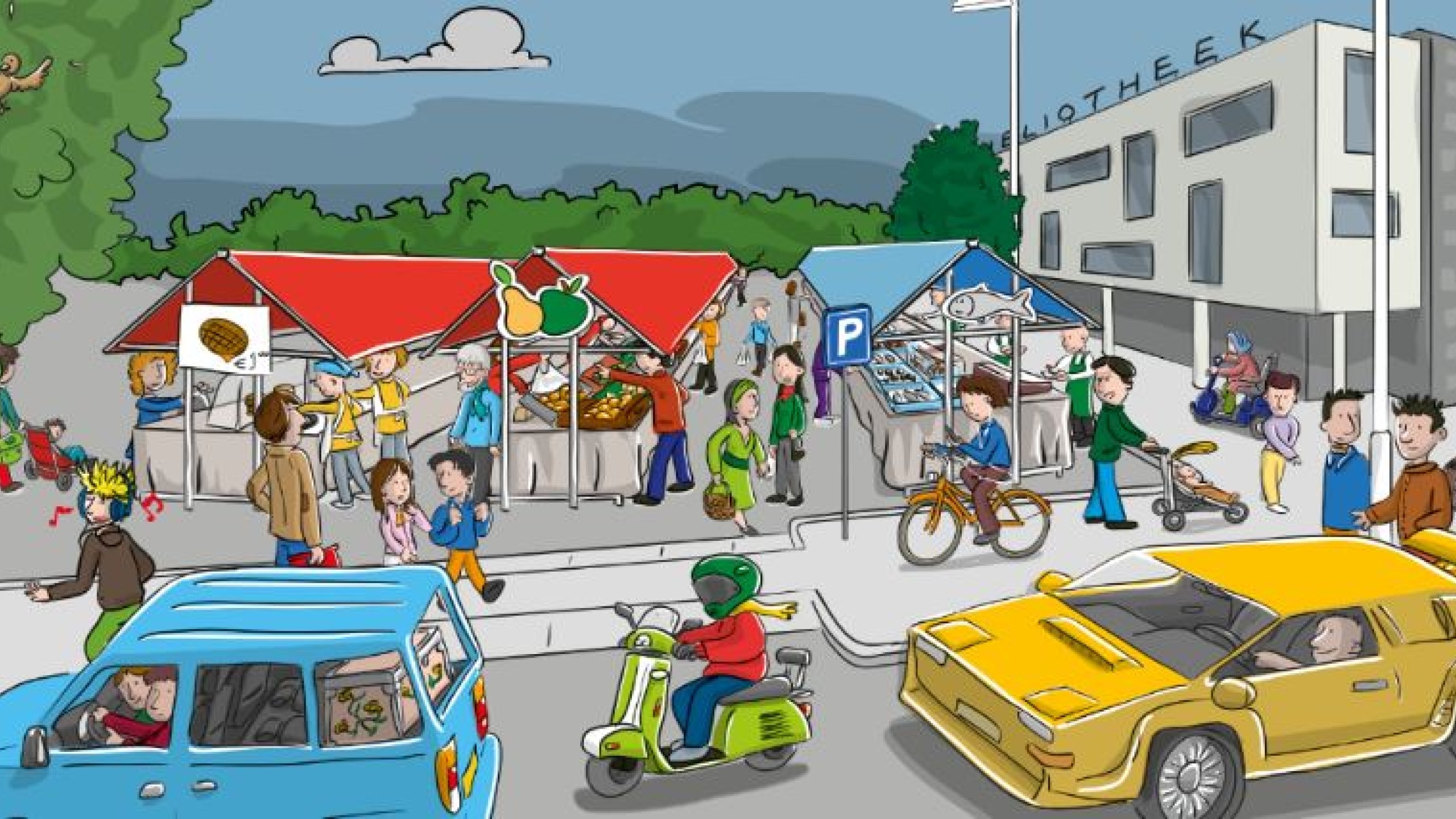 Plaatje van druk verkeer