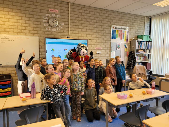 Leerling doen verkeers kwis