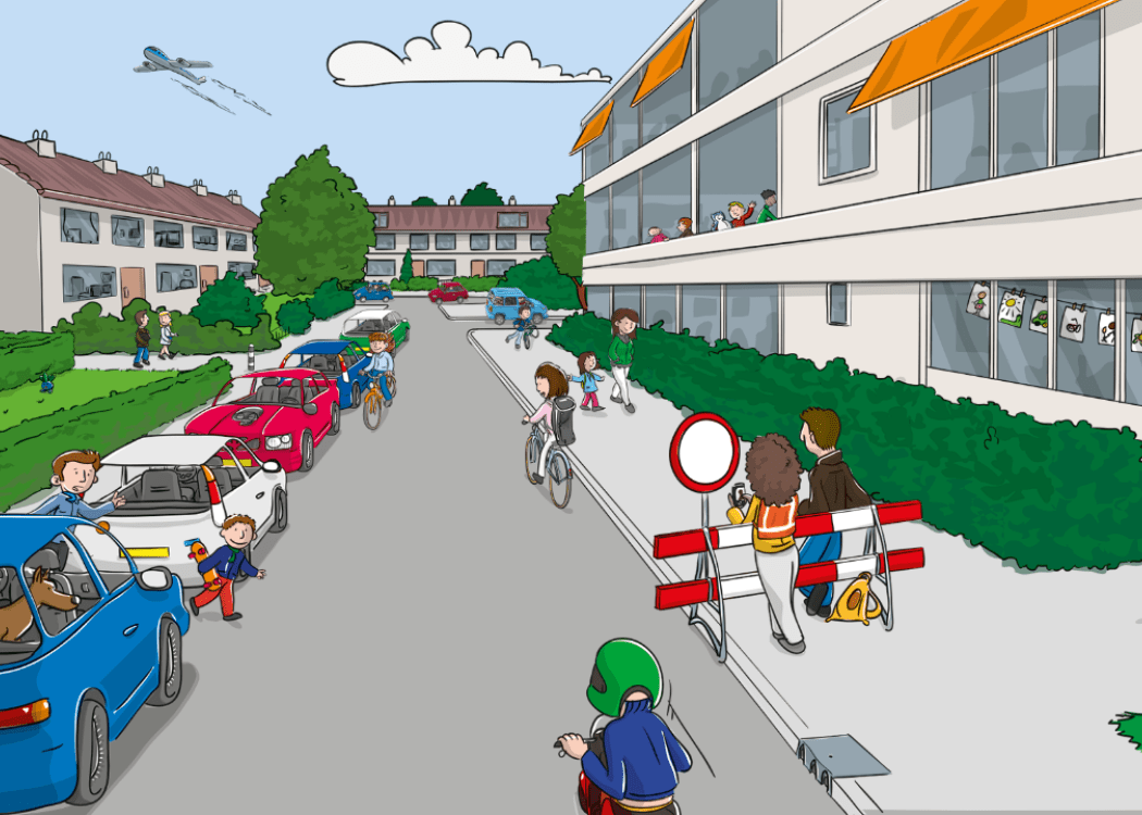 Verkeersplaat schoolomgeving - een betere straat