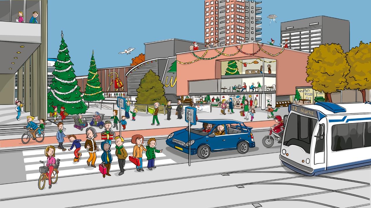 Afbeelding verkeersplaat Bijna kerst