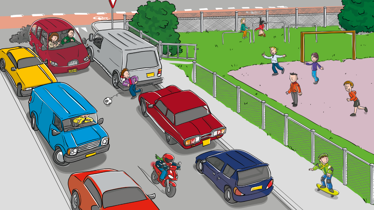 Afbeelding verkeersplaat Kijk uit