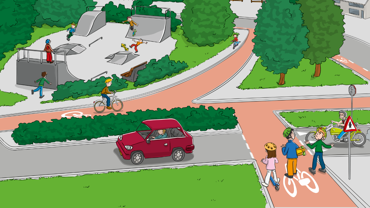 Afbeelding verkeersplaat Bij elkaar blijven
